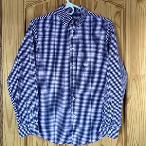 Class/Club Boys purple checked dress shirt size 14/16